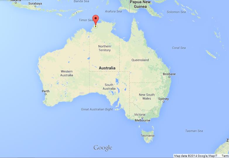 Litchfield National Park On Map Of Australia