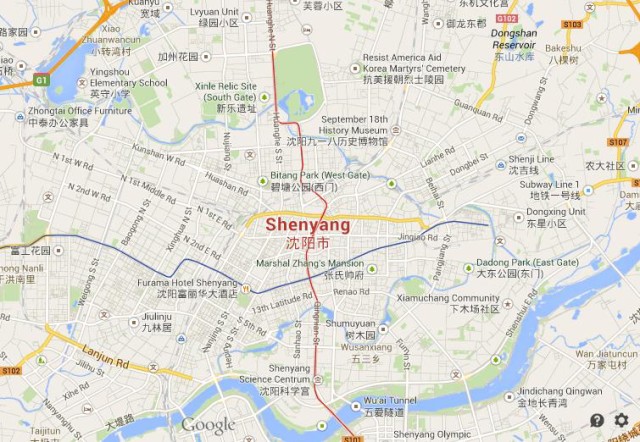 Map Shenyang China