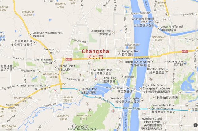 Map of Changsha China