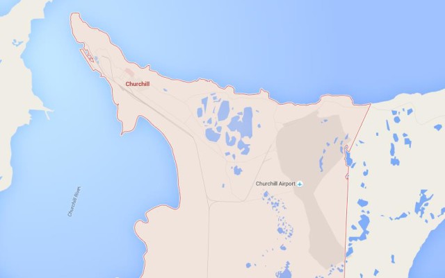 Map of Churchill Canada