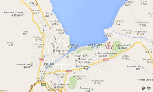 Map of Dali China