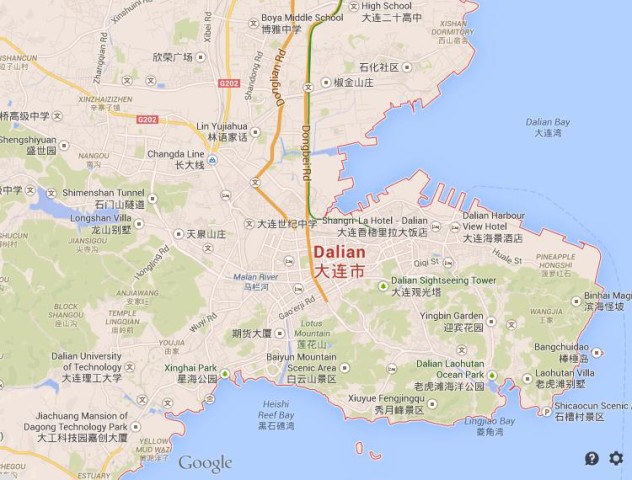 Map of Dalian China