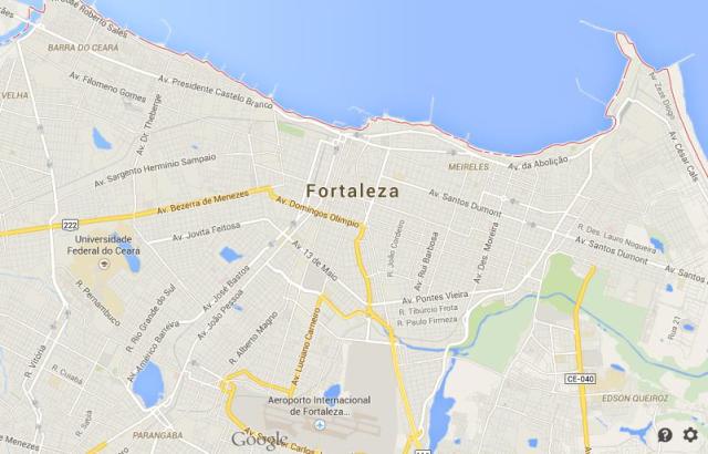 Map of Fortaleza Brazil