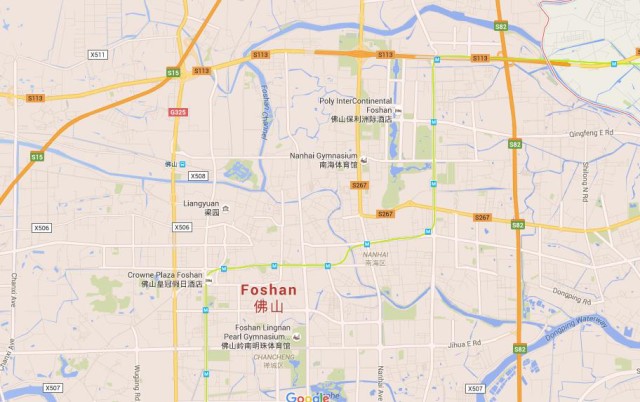 Map of Foshan China