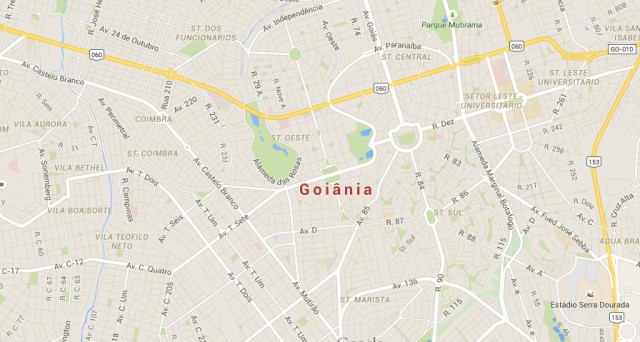 Map of Goiania Brazil