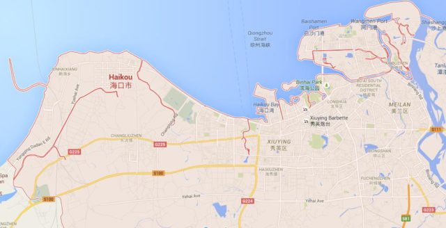 Map of Haikou China