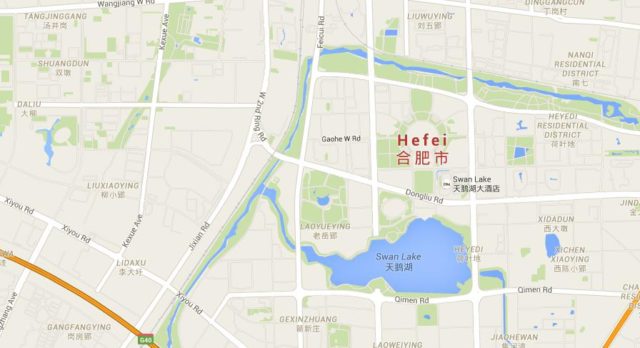 Map of Hefei China
