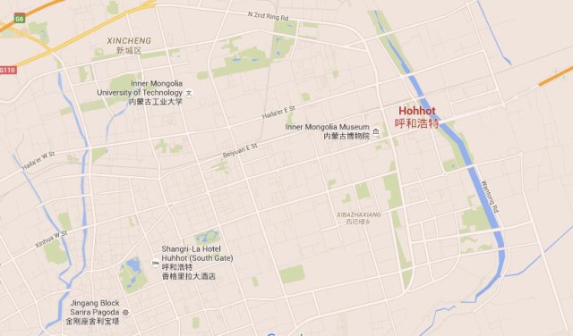 Map of Hohhot China