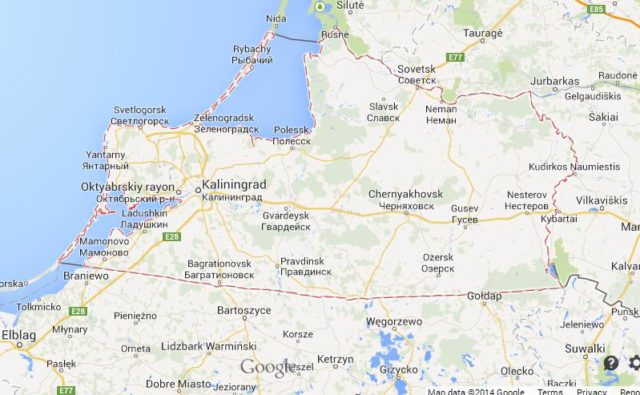 Map of Kaliningrad Russia