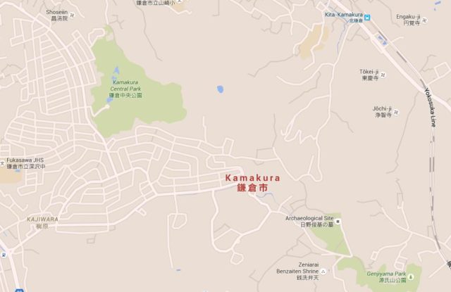 Map of Kamakura Japan