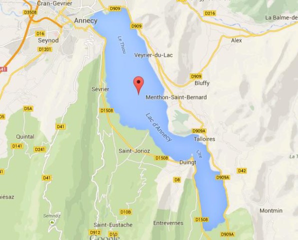 Map of Lake Annecy France