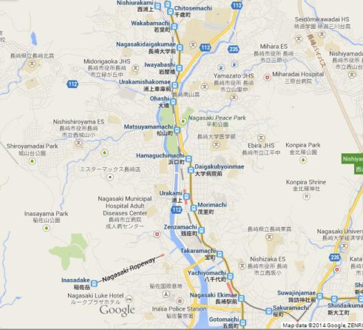 map-of-nagasaki-japan