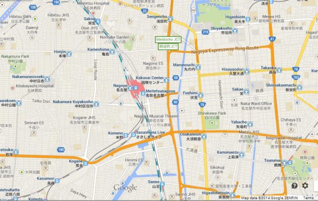 Map of Nagoya Japan