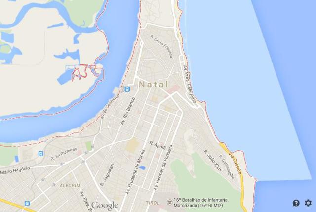 Map of Natal Brazil