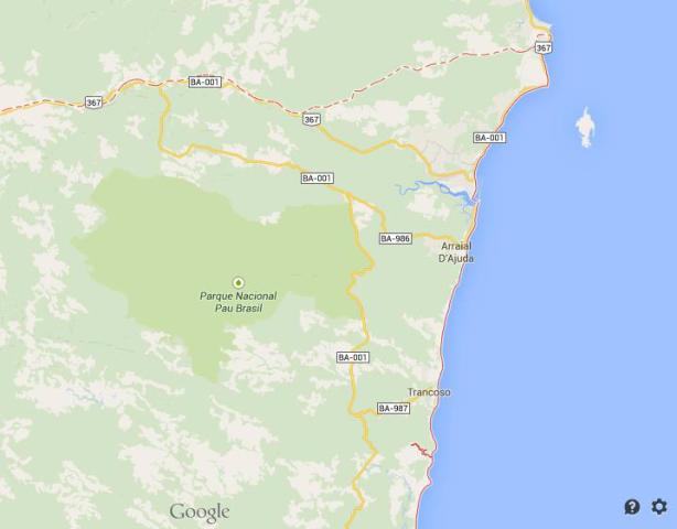 Map of Porto Seguro Brazil