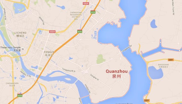 Map of Quanzhou China