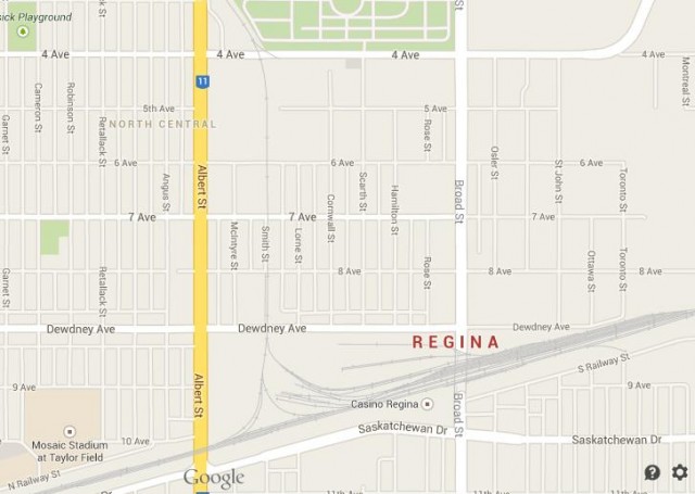 Regina Downtown map
