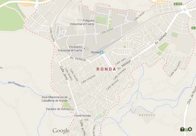 Map of Ronda Spain