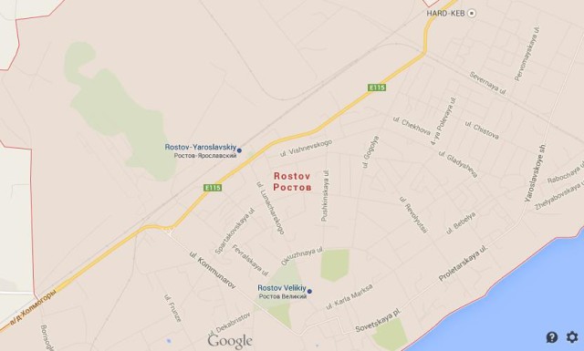 Map of Rostov Russia