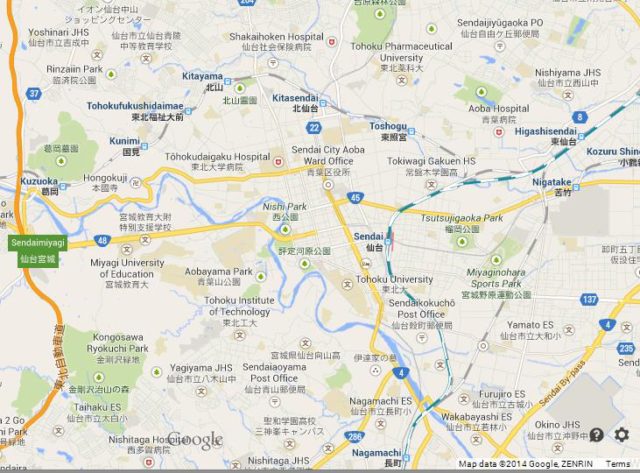 map-of-sendai-japan