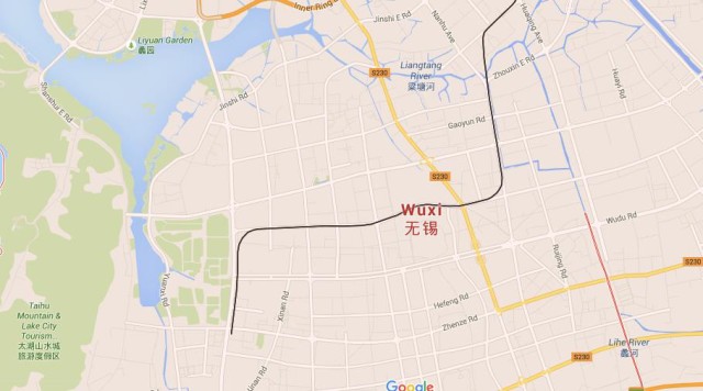 Map of Wuxi China