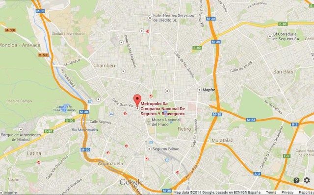 Where is Metropolis on Map of Madrid