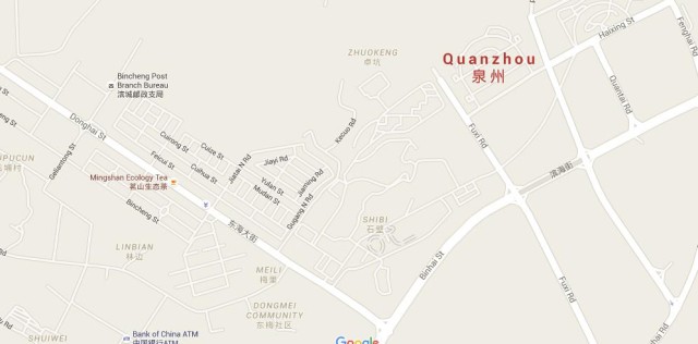 Quanzhou China map