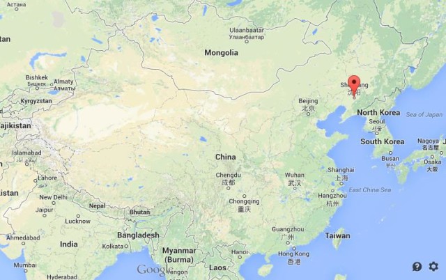 Where is Shenyang on map of China