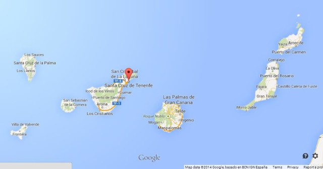 location Tenerife on Map of Canary Islands