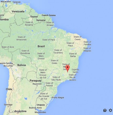 location Belo Horizonte on map Brazil
