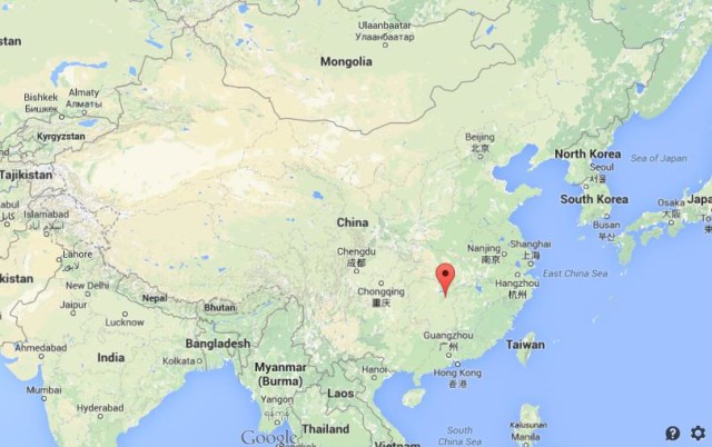 location Changsha on map of China