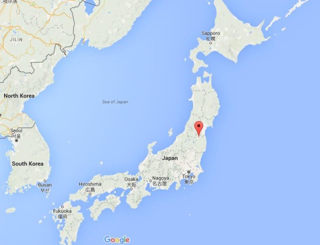 location Fukushima on map Japan