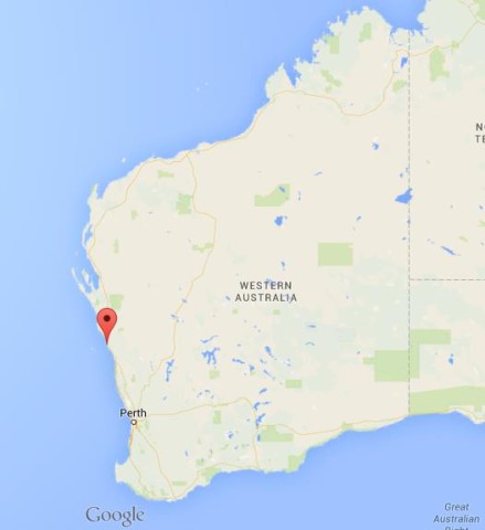location Geraldton on map Western Australia