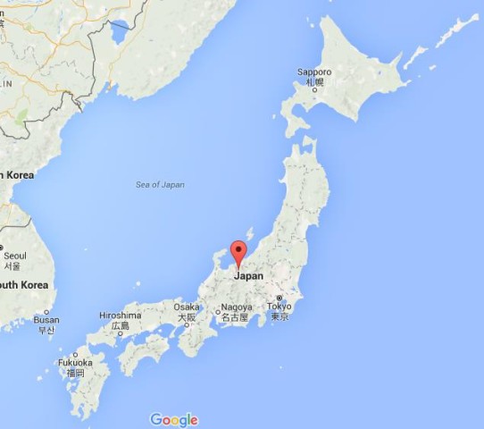 location Hakuba on map Japan