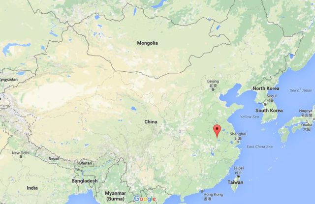 Location Hefei on map China