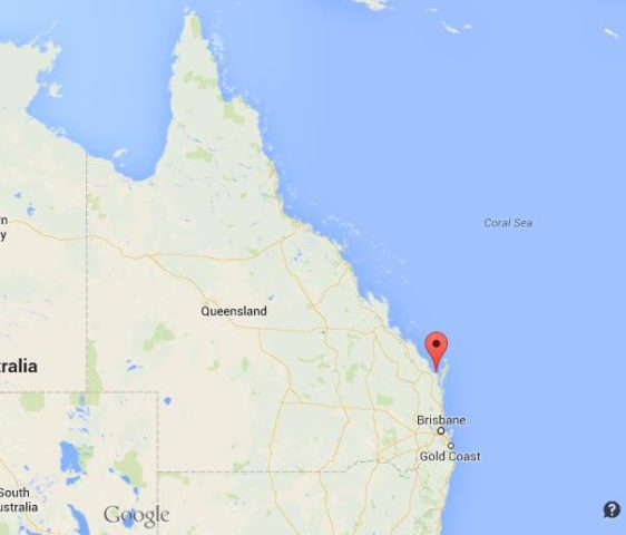 Location Hervey Bay on Map of Queensland