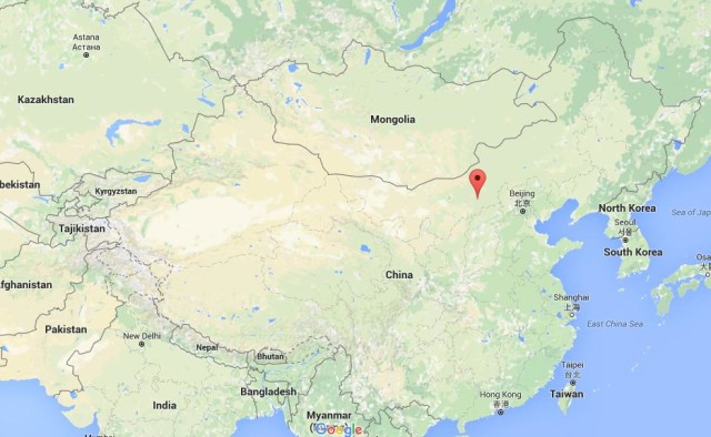 location Hohhot on map of China