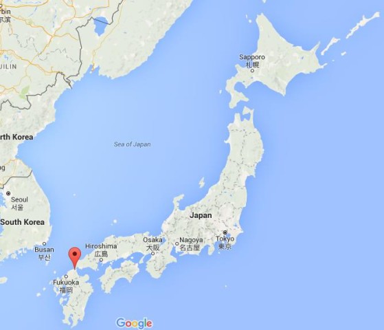 location Kitakyushu on map Japan