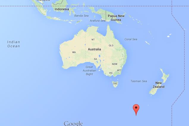 location Macquarie Island on map Australia