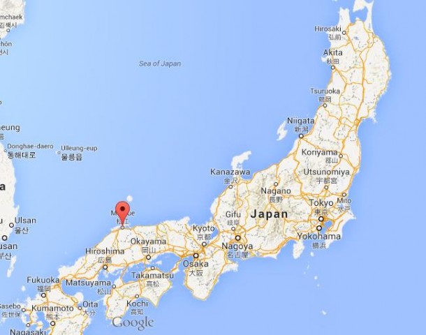location Matsue map Japan