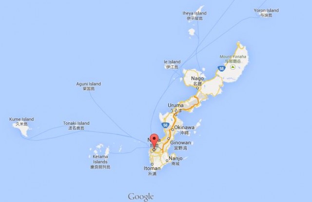 location Naha on map Okinawa