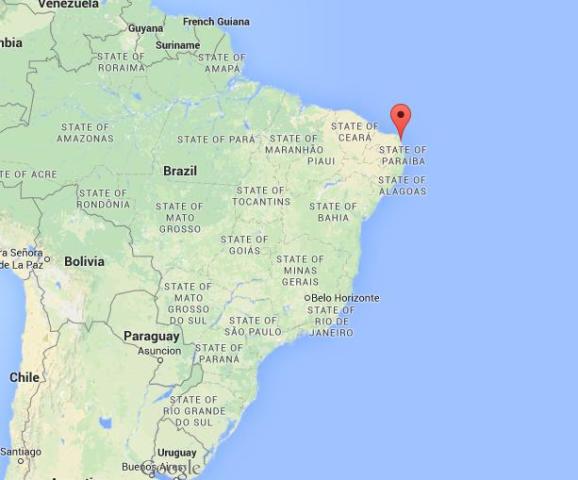 location Natal on map of Brazil