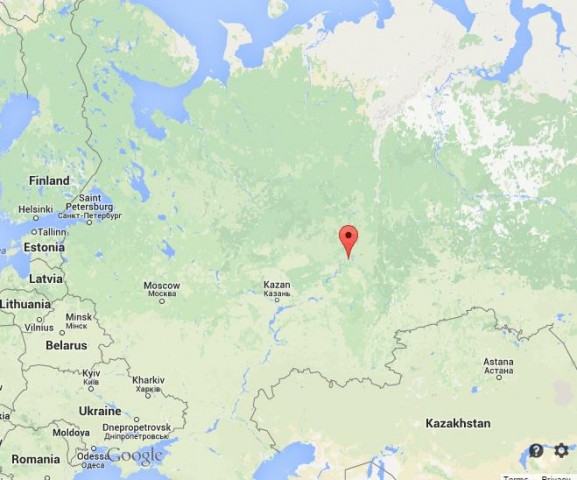location Perm map Russia