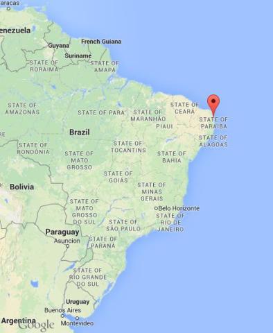location Pipa on map of Brazil