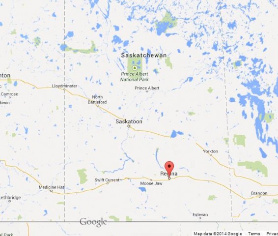 location Regina map Saskatchewan