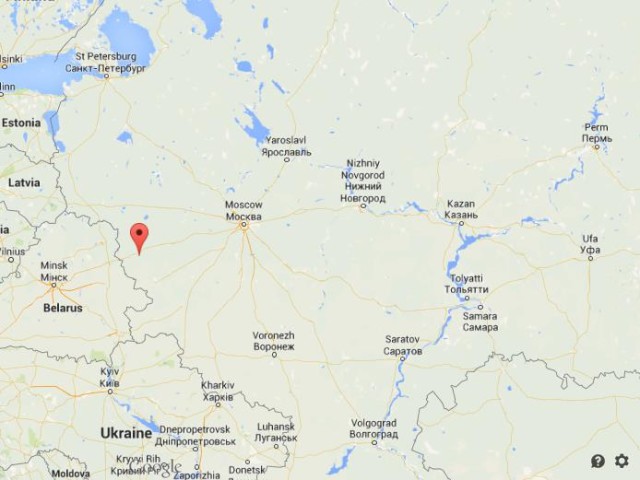 location Smolensk on map of Russia