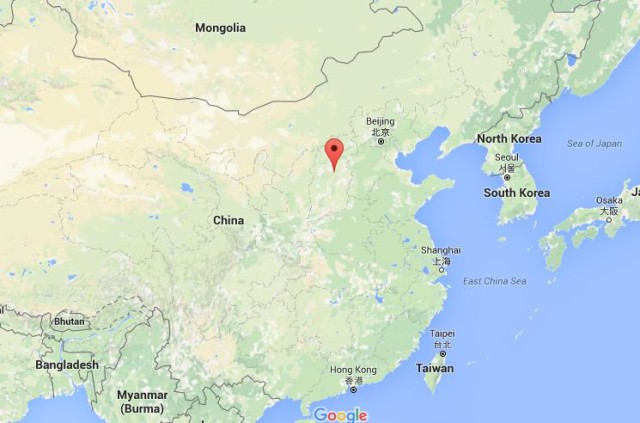 location Taiyuan on map China