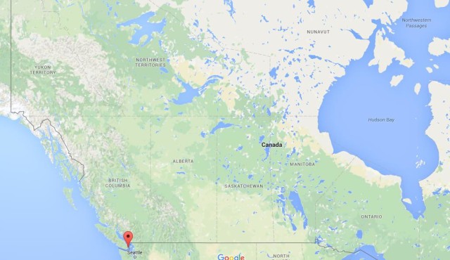 location Victoria on map Canada