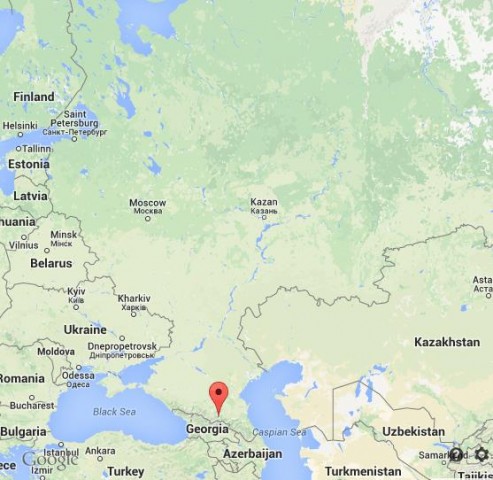 location Vladikavkaz on map Russia