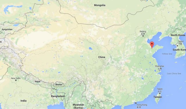 Location Weifang on map China